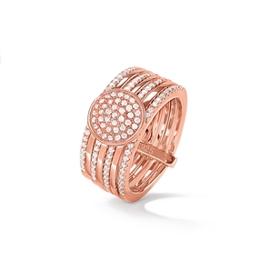 Cyclos Rose Gold Plated Wide Ring-
